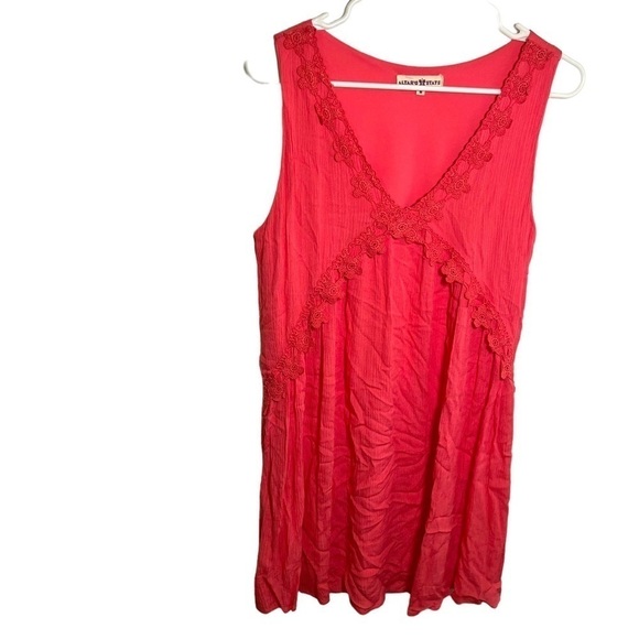 Altar’d State Sleeveless Swing Dress Pink - Picture 1 of 11